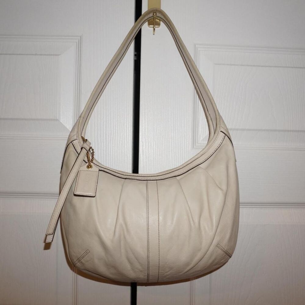 Coach Women's Cream and White Bag